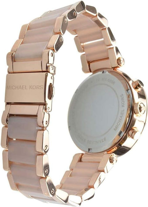Michael Kors Parker Chronograph Rose Gold-Tone Stainless Steel Women's Watch (Model: MK5896) Michael Kors