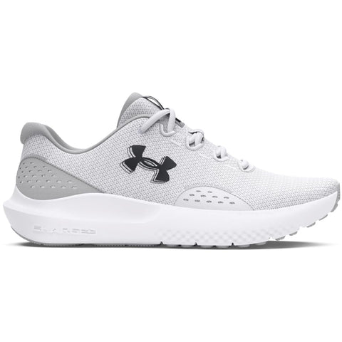 Under Armour Men's Charged Surge 4, (100) White/Halo Gray/Black, 9.5, US