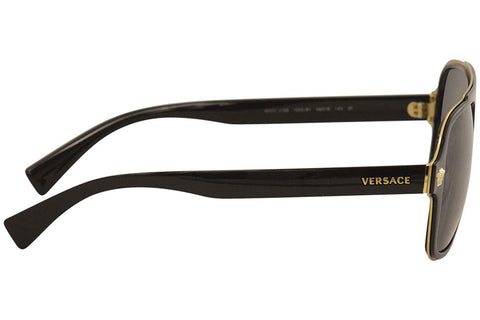 Versace Man Sunglasses Black Frame, Dark Grey Lenses, 56MM