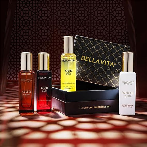 Generic Luxury OUD Experience Eau De Parfum Gift Set 4 x 20ml for Men & Women, Premium Long Lasting EDP Perfume, Oudh Fragrance Scent RAWSHANS