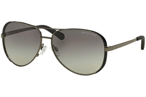 Michael Michael Kors Women's MK5004 Designer Sunglasses, Gunmetal/Black Michael Kors