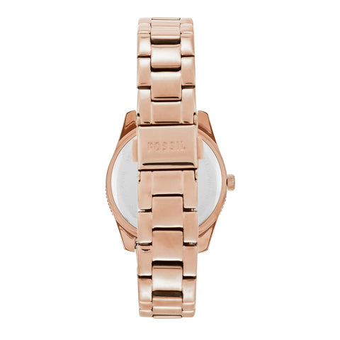 Fossil Women's Scarlette Mini Quartz Stainless Steel Three-Hand Watch, Color: Rose Gold Glitz (Model: ES4318) Fossil