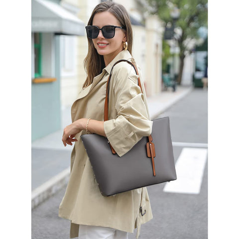 WESTBRONCO Purses For Women Vegan Leather Purses and Handbags Large Ladies Tote Shoulder Bag WESTBRONCO