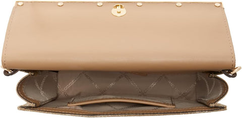 Michael Kors Mona Large East West Clutch, Pale Gold Michael Kors