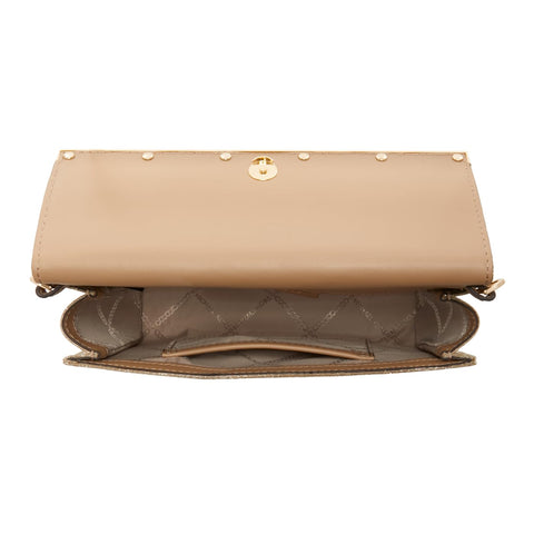 Michael Kors Mona Large East West Clutch, Pale Gold Michael Kors