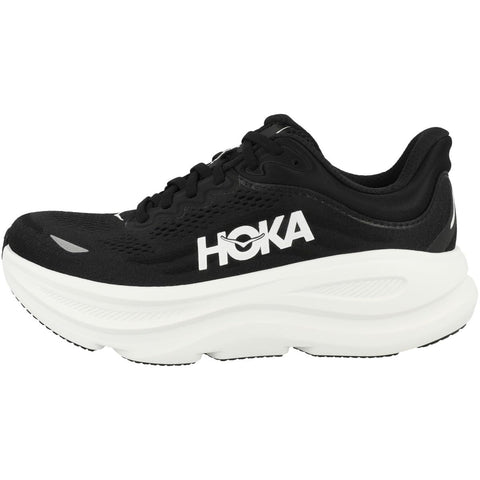 Hoka Women's Bondi 9 Sneaker, Black/White, 8.5