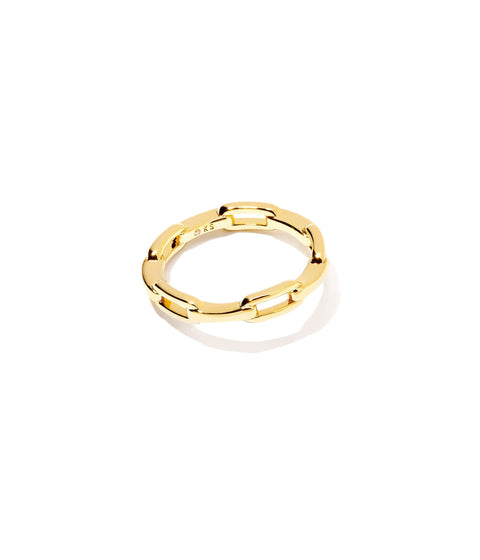 Kendra Scott® Andi Band Ring for Women – 14K Gold-Plated Construction – Square Link Chain Design Gold 7 One Size Kendra Scott
