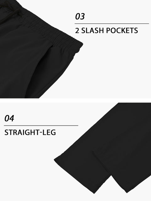 PLEPAN Men's Casual Cargo Pants Drawstring Hiking Pants Workout Tactical Joggers Sweatpants for Men Black X-Large