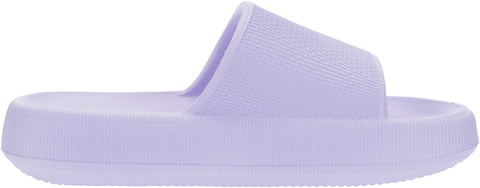 BRONAX Slides for Women Lavender Pillow Slippers Garden House Home Puffy Sandals Slipers for Female Laides Size 8 Comfy Cushioned Thick Sole 39-40 Light Purple BRONAX