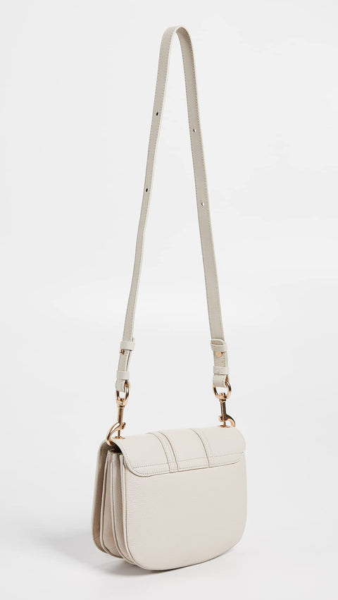 See by Chloe Women's Hana Small Saddle Bag, Cement Beige, Off White, One Size SEE BY Chloé