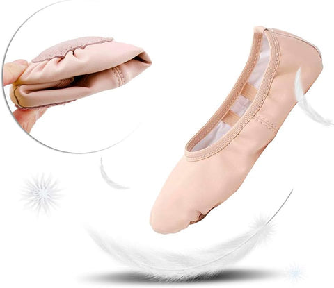 Stelle Ballet Shoes for Girls Toddler Ballet Slippers Soft Leather Boys Dance Shoes for Toddler/Little Kid/Big Kid (Ballet Pink, 10MT)