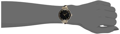 Anne Klein Women's Japanese Quartz Dress Watch with Metal Strap, Black, 8 (Model: AK/2716BKST) Anne Klein