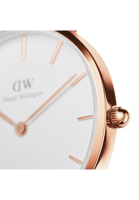Daniel Wellington Petite Bondi 28mm Women's Watch, Leather Rose Gold Watch for Women Daniel Wellington