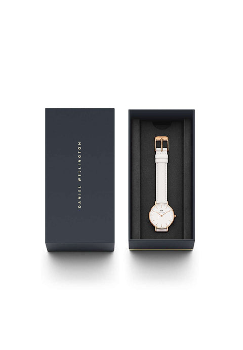Daniel Wellington Petite Bondi 28mm Women's Watch, Leather Rose Gold Watch for Women Daniel Wellington