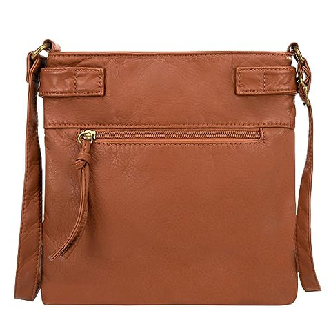 Montana West Multi Pocket Crossbody Purse for Women Shoulder Bag Ultra Soft Washed Vegan Leather Travel Bag,MWC-046CM Montana West
