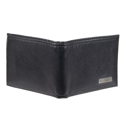 Columbia Men's Johnstown RFID Blocking Extra-Capacity Slimfold Wallet, Black, One Size Columbia
