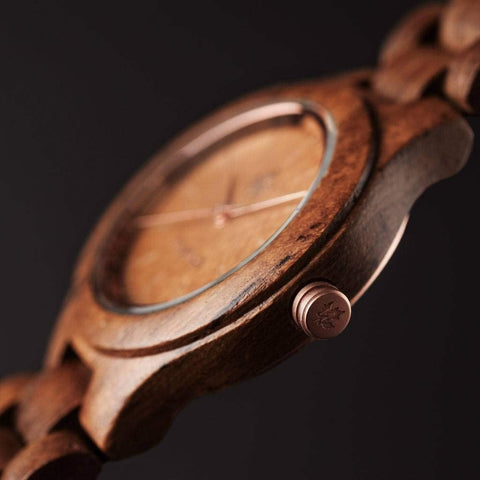 Teak Rosegold Wooden Watches for Women WoodWatch
