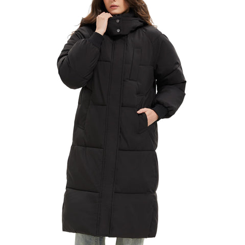 PUFFIT Long Puffer Jacket for Women,2024 Thickened Winter Coat Hooded with Deep Pockets, Ladies Warm Winter Jacket PUFFIT