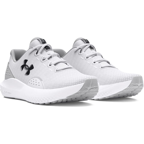 Under Armour Men's Charged Surge 4, (100) White/Halo Gray/Black, 9.5, US