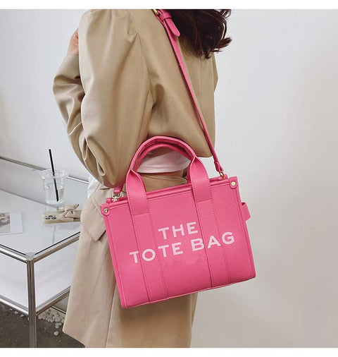 NEGBIU Tote Bags for Women, Leather Mini Tote Bag with Zipper, Shoulder/Crossbody/Handbag（10.2 * 7.8 * 3.5in (Rose Red) NEGBIU