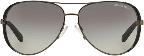 Michael Michael Kors Women's MK5004 Designer Sunglasses, Gunmetal/Black Michael Kors