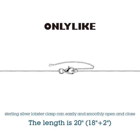 ONLYLIKE Heart Pendant Necklace Gifts for Wife, Engraved 'I LOVE YOU' 1 Carat Moissanite Necklace, Anniversary Eternity Jewelry Present, Birthday Gifts for Women