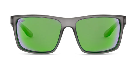Hobie - Cove Polarized Sunglasses - Outdoor Sunglasses with HydroClean Lenses for Men and Women - Copper w/Sea Green Mirror Lenses/Satin Crystal Grey Frame