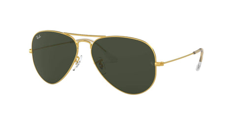 Ray-Ban Unisex Rb3025 Classic Aviator Sunglasses, Gold Black/G-15 Green, 58 mm