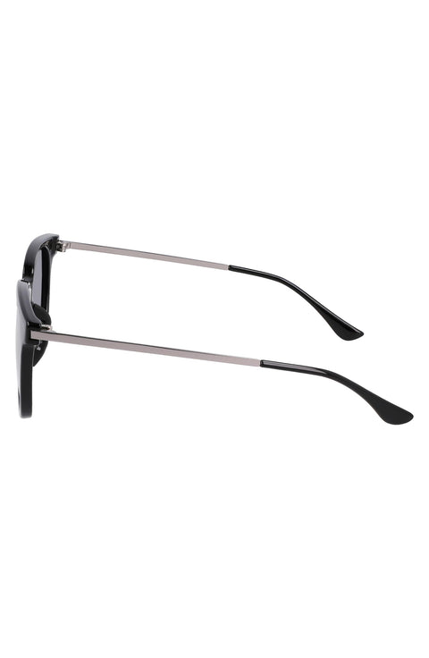 Cole Haan Women's Ladies Polarized Sunglass Rectangular, Black, 53mm Cole Haan