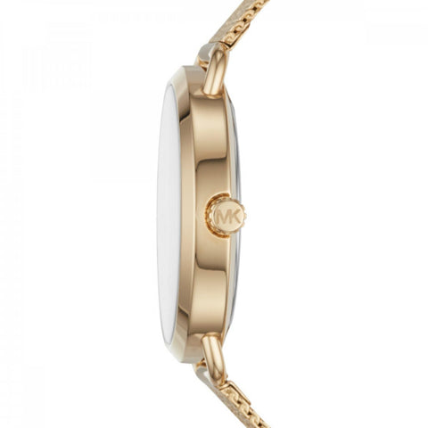 Michael Kors Portia Three-Hand Gold-Tone Stainless Steel Mesh Women's Watch (Model: MK3844) Michael Kors