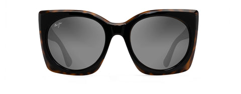 Maui Jim Women's Pakalana Polarized Fashion Sunglasses, Black w/Tortoise Interior/Neutral Grey, Medium Maui Jim