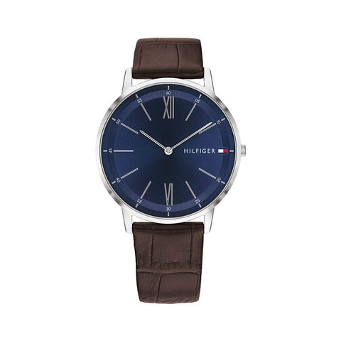 Tommy Hilfiger Men's Quartz Stainless Steel and Leather Strap Dressy Watch, Color: Brown (Model: 1791514) Tommy Hilfiger