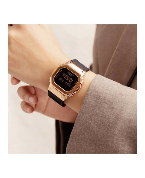 G-Shock Ladies' Casio Digital Rose Gold-Tone and Black Resin Strap Watch GMS5600PG-1 G-Shock
