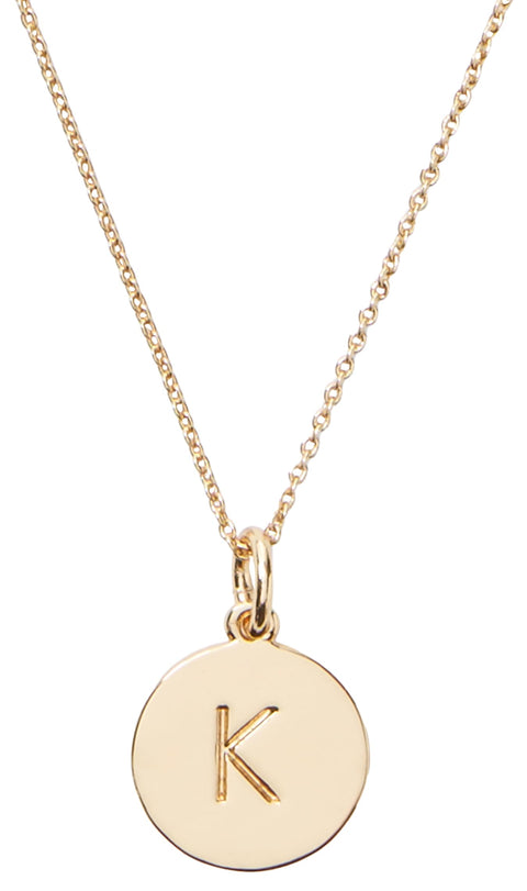 kate spade new york Initial Pendant, K Gold, One Size