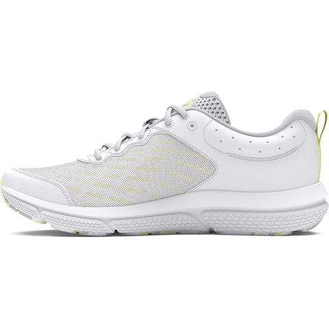 Under Armour Women's Charged Assert 10, (110) White/White/Sonic Yellow, 7, US Under Armour