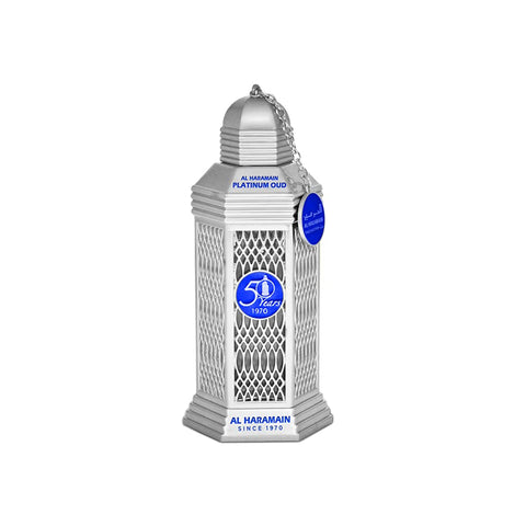 Al Haramain Platinum Oud - Perfume for Women and Men - Exquisite Amber Perfume - Exotic Burst of Cardamom, Vetiver, and Tonka Bean - 3.4 oz EDP Spray Al Haramain