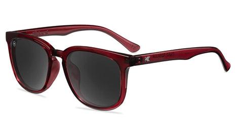 Knockaround Paso Robles Polarized Sunglasses for Women & Men - Impact Resistant Lenses & Full UV400 Protection, Black Cherry