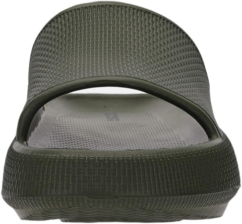 Joomra Slippers Mens Slides Cushioned for Womens Quick Drying Shower Foam Male Pillow House Shoes Pool House Garden Sandals for Ladies Female Sandles Army Green 40-41 Joomra