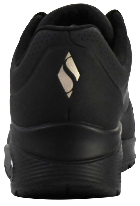 Skechers Women's Uno-Stand on Air Sneaker, Black/Black, 9