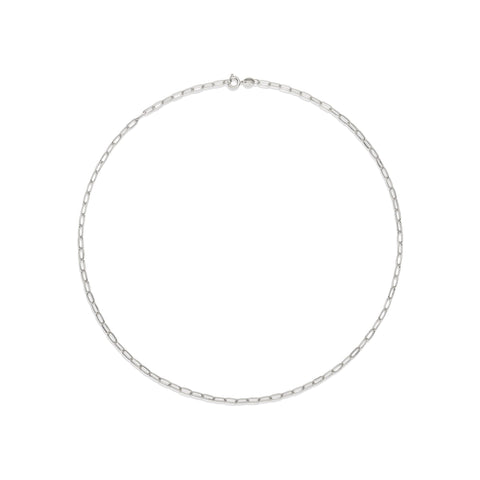 Amazon Essentials Sterling Silver Plated Paperclip Chain Necklace 18", Silver