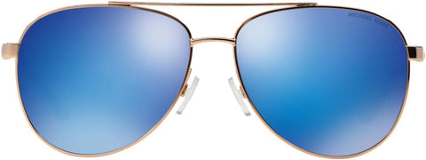 Michael Kors MK5007 104525 Rose Gold White/Blue Mirrored Sunglasses Michael Kors