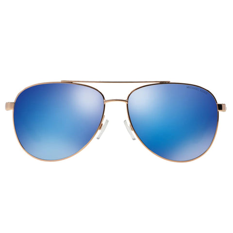 Michael Kors MK5007 104525 Rose Gold White/Blue Mirrored Sunglasses Michael Kors
