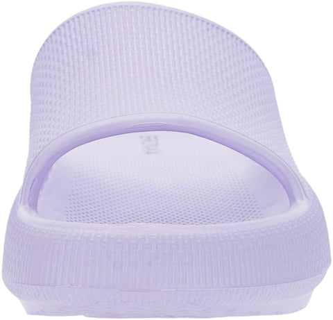 BRONAX Slides for Women Lavender Pillow Slippers Garden House Home Puffy Sandals Slipers for Female Laides Size 8 Comfy Cushioned Thick Sole 39-40 Light Purple BRONAX