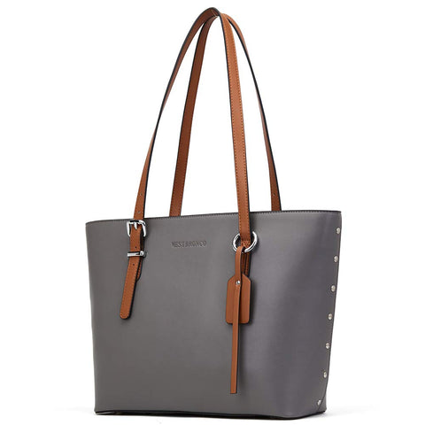 WESTBRONCO Purses For Women Vegan Leather Purses and Handbags Large Ladies Tote Shoulder Bag WESTBRONCO