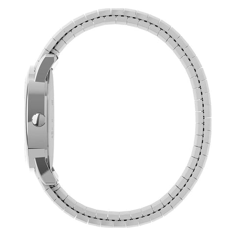 Timex Men's Easy Reader 35mm Day-Date Watch – Silver-Tone Case White Dial with Silver-Tone Expansion Band