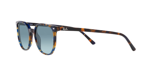 Ray-Ban Unisex RB2197 Elliot Square Sunglasses, Yellow Blue Havana/Blue Gradient Grey, 50 mm