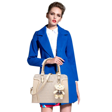 Soperwillton Women's Fashion Handbags Tote Bags Shoulder Bag Top Handle Satchel Purse Set 4pcs Soperwillton