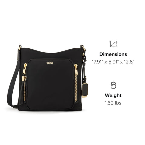 TUMI - Voyageur Tyler Crossbody - Women's Crossbody Bag for Everyday Use - Bags for Travel - Black/Gold TUMI