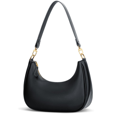KKXIU Shoulder Bag for Women Small Purse Cute Clutch Hobo Handbag Trendy Crescent Bag-Black