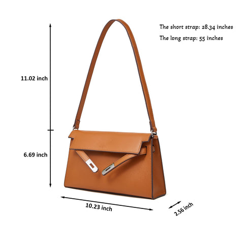 ONE2MAY Women Handbags Shoulder Bag Clutch Purse Shoulder Purse for Women Trendy Small Handbags (Brown) ONE2MAY